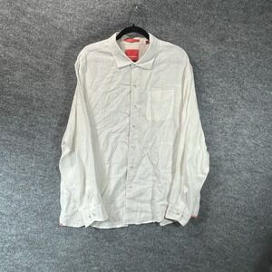 Tommy Bahama Shirt Mens XLX 100% Linen‎ Button Up Island Modern Fit Lightweight